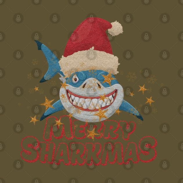 Merry Sharkmas by Db Printed