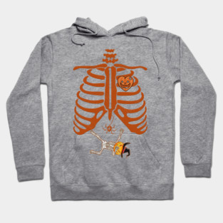 Halloween Pregnant Skeleton Hoodie