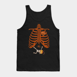 Halloween Pregnant Skeleton Tank Top