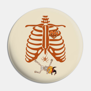 Halloween Pregnant Skeleton Pin