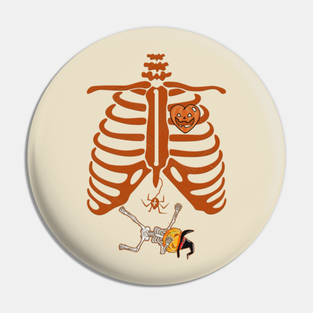 Halloween Pregnant Skeleton Pin by Db Printed
