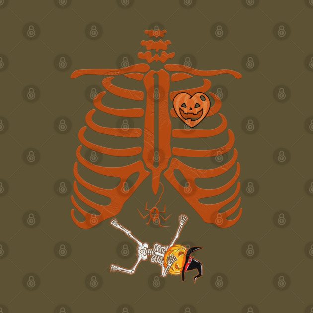 Halloween Pregnant Skeleton by Db Printed