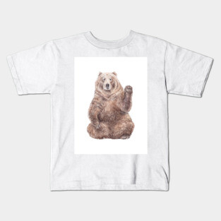 Brown Bear Saying HI Kids T-Shirt