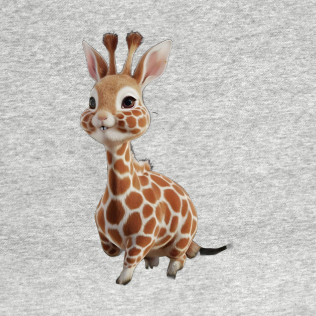 The Creature Combines Features from Two Distinct Animals: a Giraffe and a Rabbit by animegirlnft