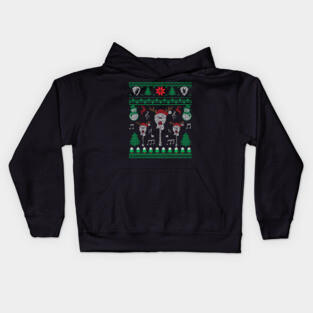 Christmas Electric Guitar Acoustic Guitar Ugly Christmas Sweater Kids Hoodie
