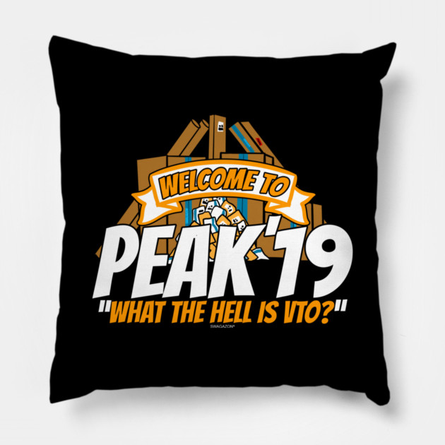 Peak 19 What The Hell is VTO 2019 Pillow by belownormal