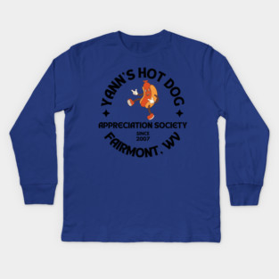 Yann's Hot Dog Appreciation Society Kids Long Sleeve T-Shirt
