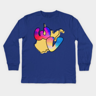 Funky West Virginia Kids Long Sleeve T-Shirt
