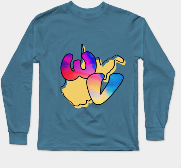 Funky West Virginia Long Sleeve T-Shirt by casualteesinc