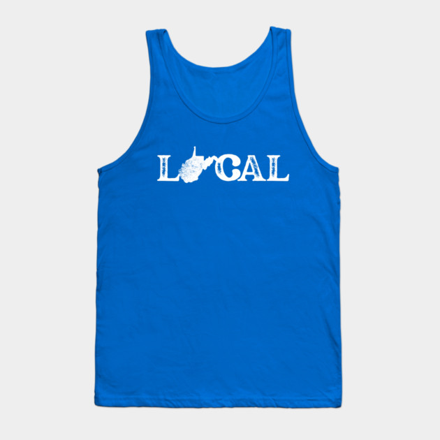 West Virginia Local White Tank Top by casualteesinc
