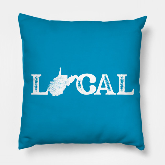 West Virginia Local White Pillow by casualteesinc