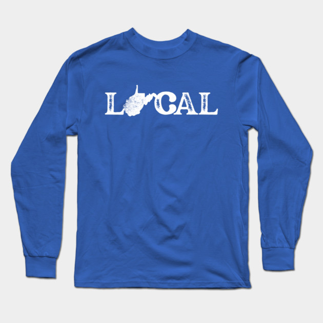 West Virginia Local White Long Sleeve T-Shirt by casualteesinc