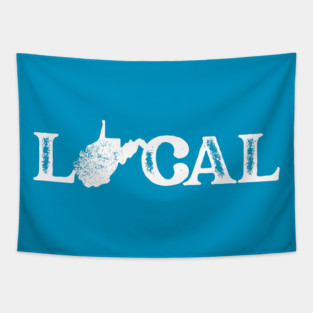 West Virginia Local White Tapestry