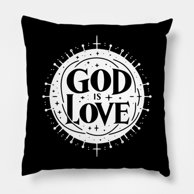 God is Love Pillow by Frank Ring