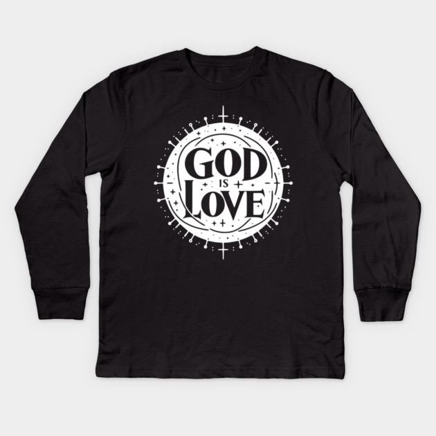 God is Love Kids Long Sleeve T-Shirt by Frank Ring