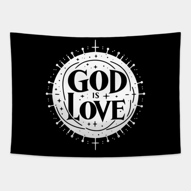 God is Love Tapestry by Frank Ring