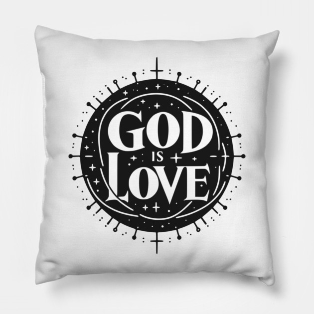 God is Love Pillow by Frank Ring