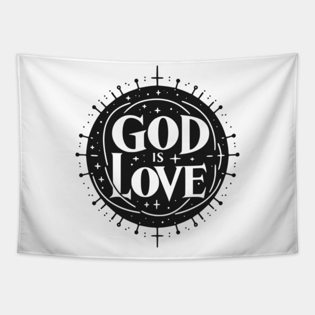 God is Love Tapestry by Frank Ring