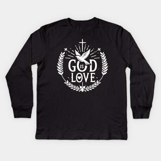 God is Love Kids Long Sleeve T-Shirt by Frank Ring