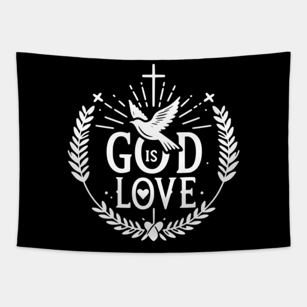 God is Love Tapestry by Frank Ring