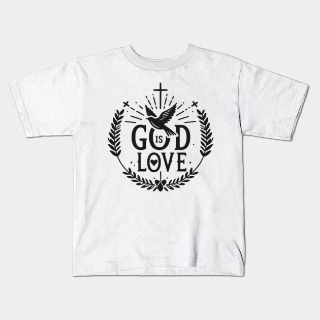 God is Love Kids T-Shirt by Frank Ring