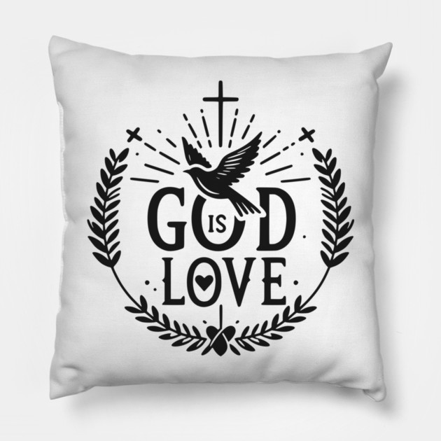 God is Love Pillow by Frank Ring