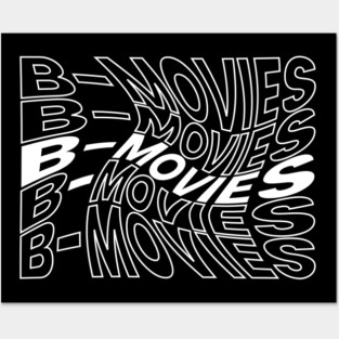 B-Movies typographic text design Posters and Art