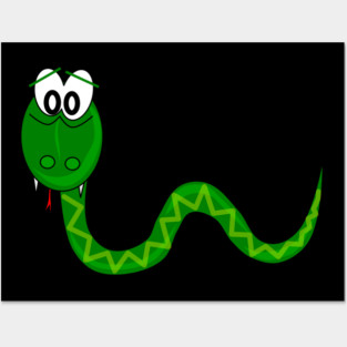 Green Snake Posters and Art