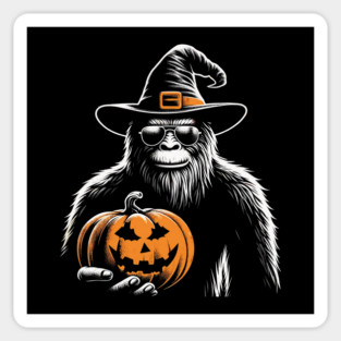 Bigfoot Pumpkin Halloween Sticker