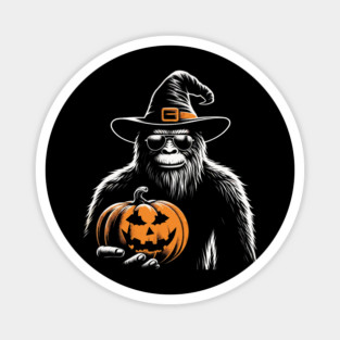 Bigfoot Pumpkin Halloween Magnet