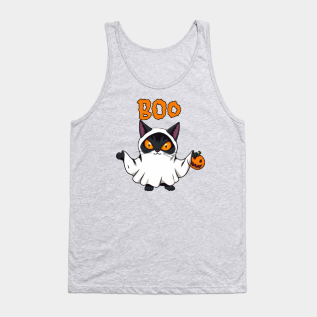 Ghost Cat Tank Top by Pete the Cat Guy