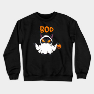 Ghost Cat Crewneck Sweatshirt