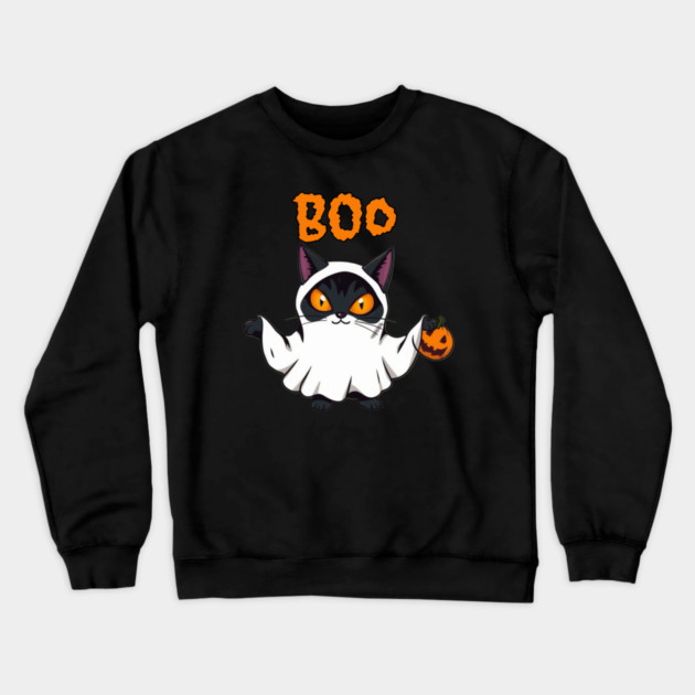 Ghost Cat Crewneck Sweatshirt by Pete the Cat Guy
