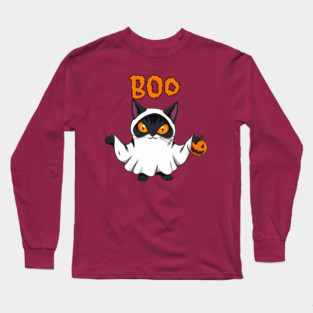 Ghost Cat Long Sleeve T-Shirt