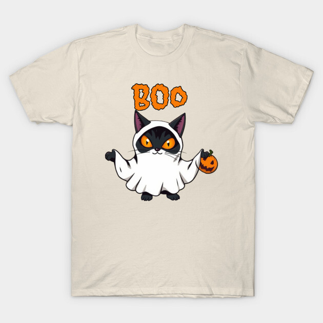Ghost Cat T-Shirt by Pete the Cat Guy