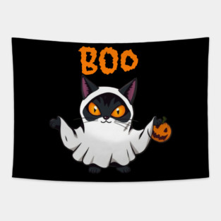 Ghost Cat Tapestry