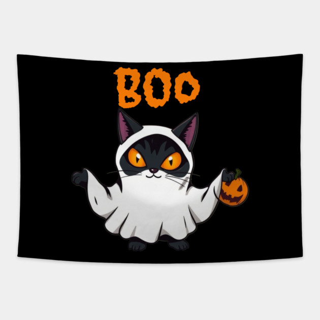 Ghost Cat Tapestry by Pete the Cat Guy