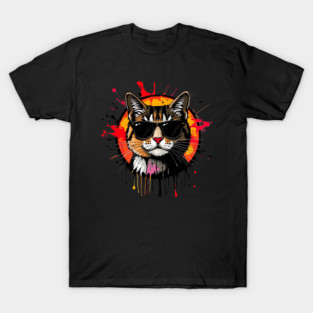 Cool Cat (Jackson Pollock inspiration) T-Shirt