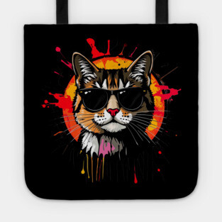 Cool Cat (Jackson Pollock inspiration) Tote