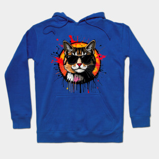 Cool Cat (Jackson Pollock inspiration) Hoodie