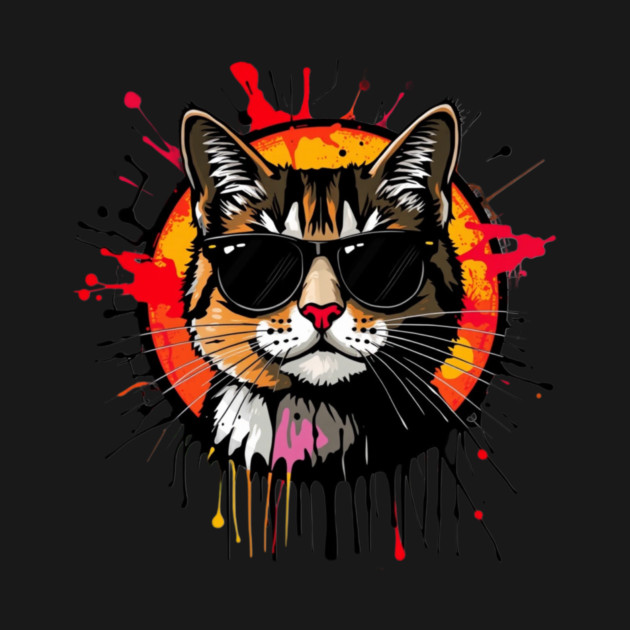 Cool Cat (Jackson Pollock inspiration) by Pete the Cat Guy