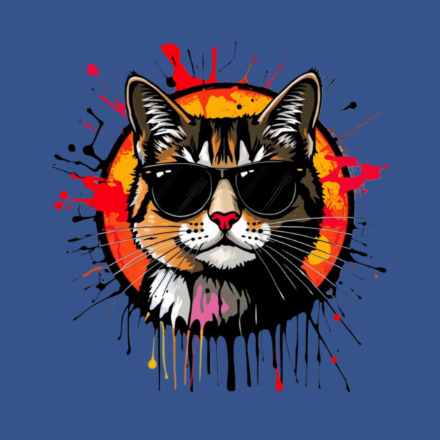 Cool Cat (Jackson Pollock inspiration) by Pete the Cat Guy