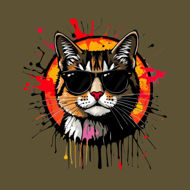 Cool Cat (Jackson Pollock inspiration) by Pete the Cat Guy