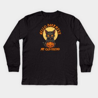 Halloween Cat Kids Long Sleeve T-Shirt