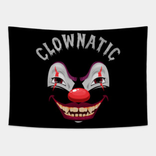 Halloween Clown, Creepy Clown, Clownatic, Scary Clown, Evil Clown, Halloween, Clown Face, Clown Masks, Circus, Halloween Tapestry