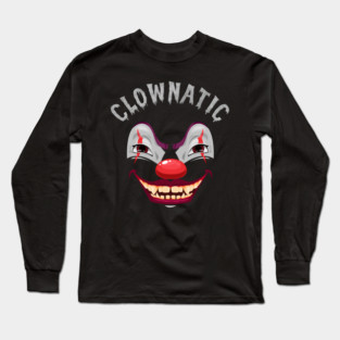 Halloween Clown, Creepy Clown, Clownatic, Scary Clown, Evil Clown, Halloween, Clown Face, Clown Masks, Circus, Halloween Long Sleeve T-Shirt