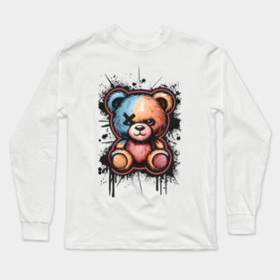 Urban Graffiti Bear Long Sleeve T-Shirt