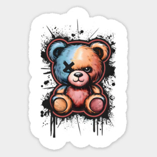 Urban Graffiti Bear Sticker
