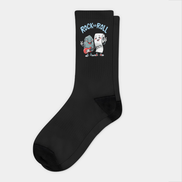 Rock and Roll Music Lover Parody Funny Pun Socks by Anticorporati