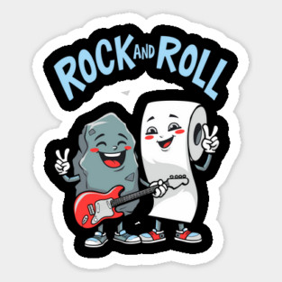 Rock and Roll Music Lover Parody Funny Pun Sticker